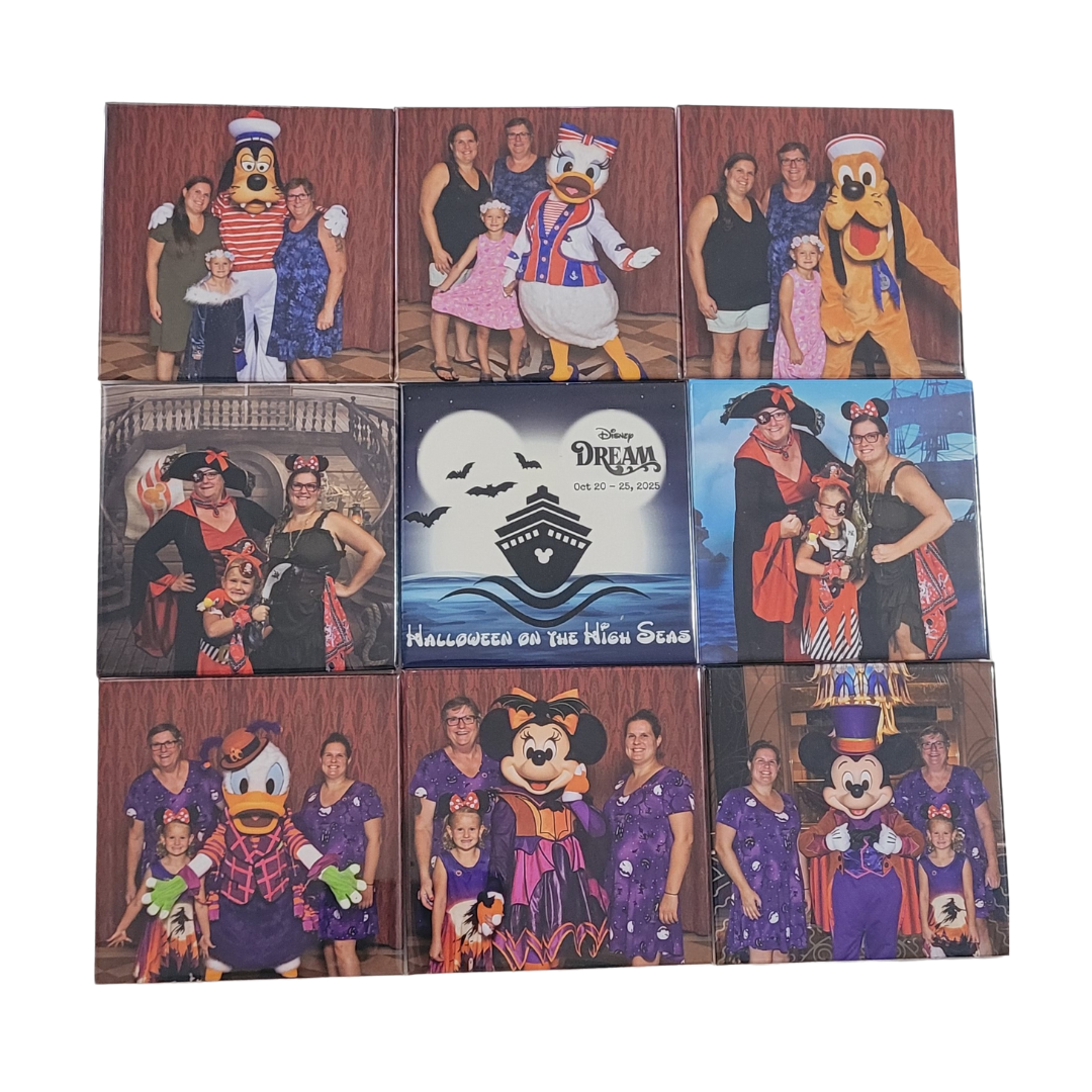 Set of 9 Custom Photo Magnets